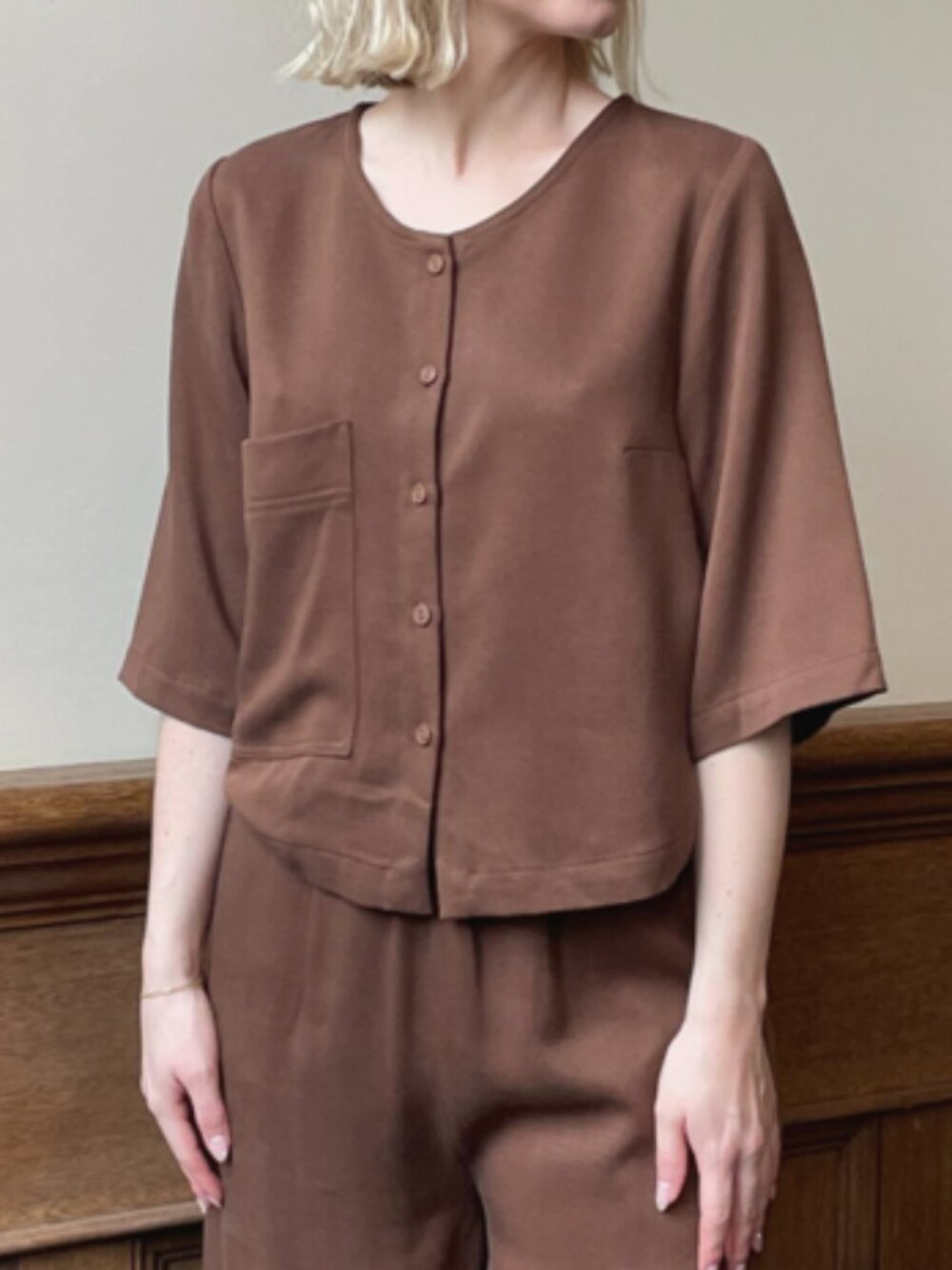 Eve Gravel | Walter Button Up Top | Size S